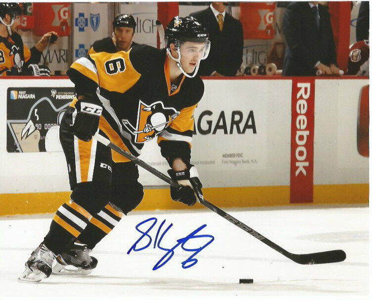 Pittsburgh Penguins Scott Harrington Signed Autographed 8x10 Photo Poster painting COA A