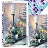 Diamond Painting-DIY Full Round Drill Snow Train(40x70cm)