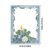 Floral Special Shape Diamond Painting Photo Frame Home Decor (Christmas Blue)