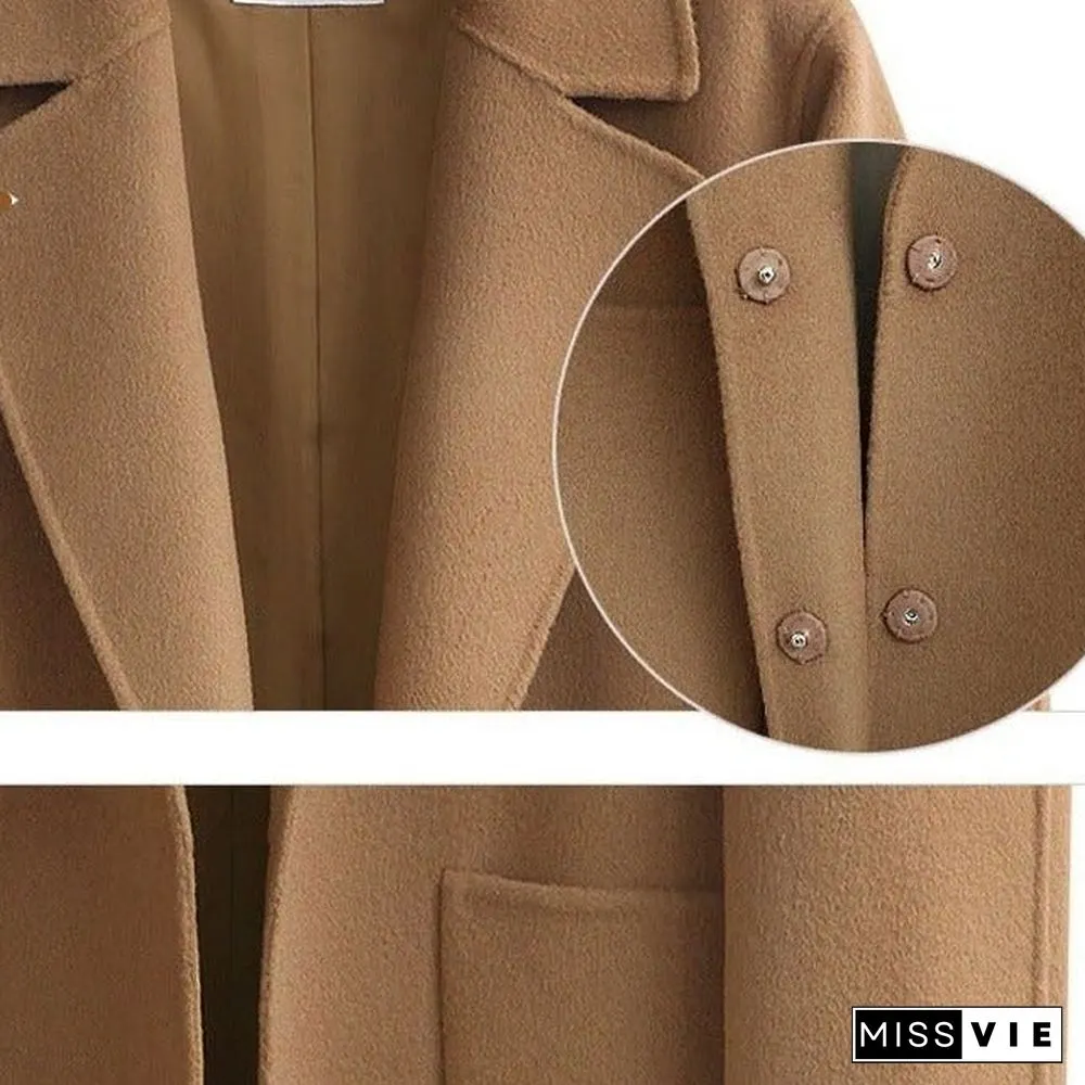 Long Loose Thick Wool Coat