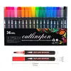 Dual Line Outline Markers with Shimmering Effect Sparkle Doodle Shimmer Marker Drawing Pens for Journaling Coloring Art Planning Supplies