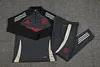 2024/2025 Manchester United Half-Pull Training Suit Dark Gray Football Shirt 1:1 Thai Quality Set