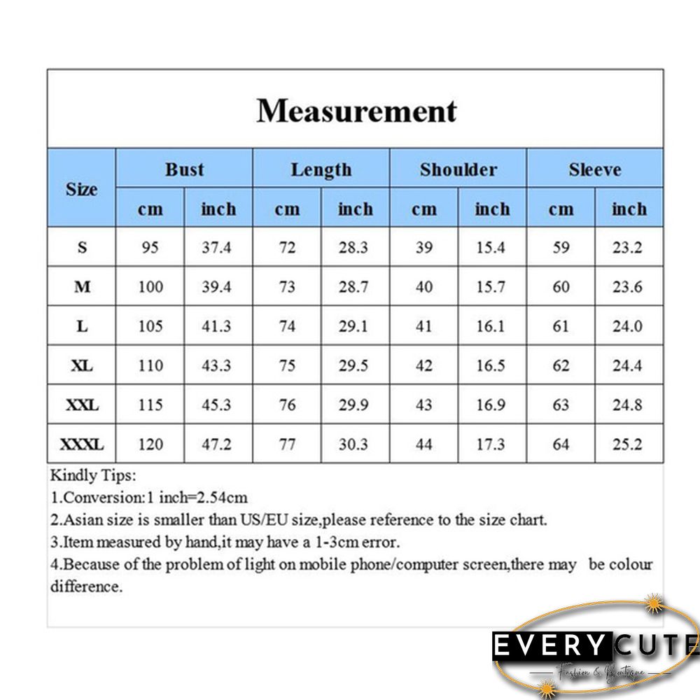 Womens Fashion Autumn and Spring Printed Long-sleeved Round-neck Casual T-shirt Loose Plus
