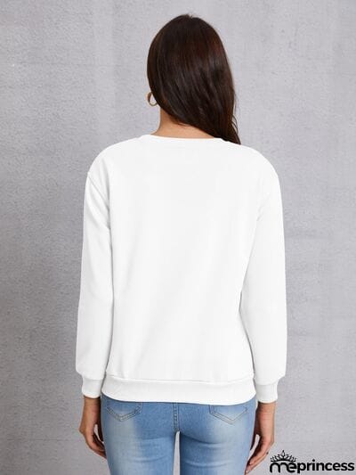 BE MINE WINE Round Neck Long Sleeve Sweatshirt