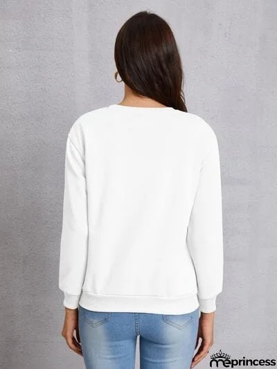 BE MINE WINE Round Neck Long Sleeve Sweatshirt