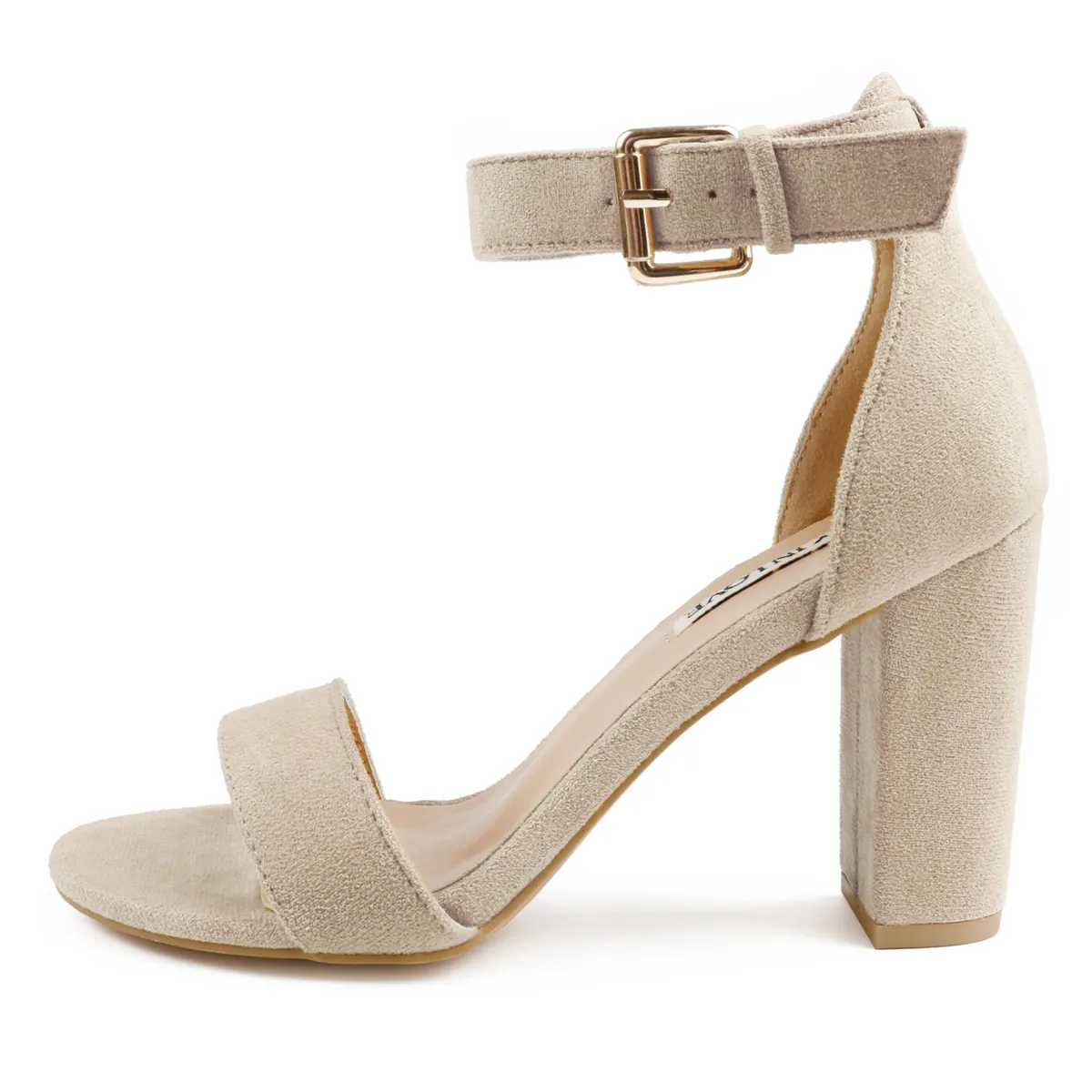 3.54"/9cm Chunky Block High Heels Ankle Strap Heeled Sandals