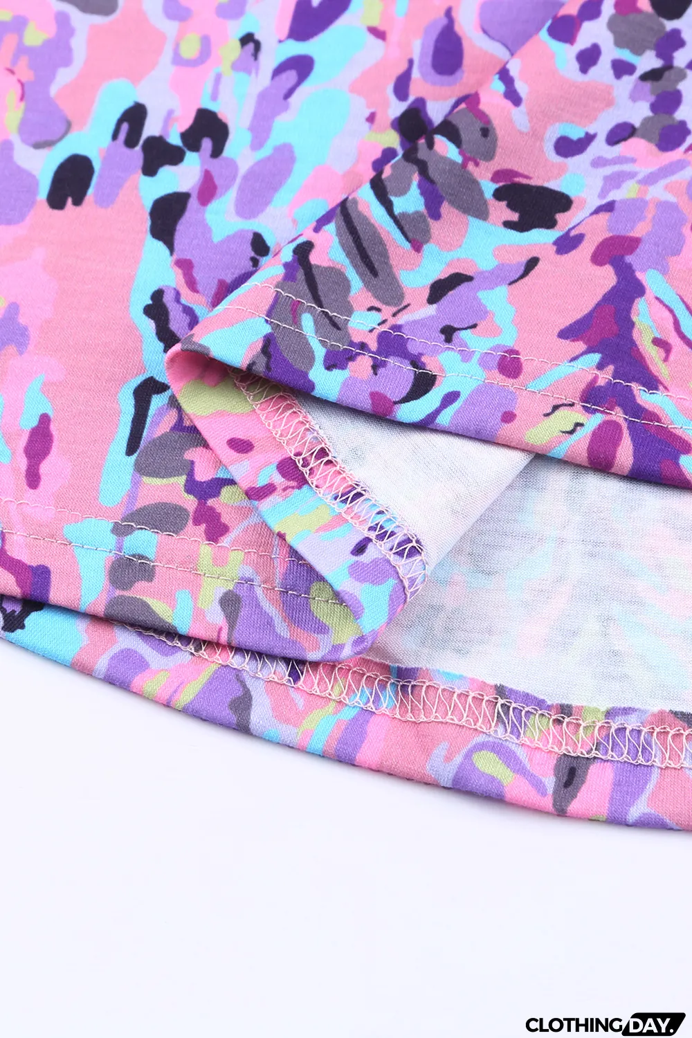 Multicolor Tropical Floral Print Racerback Tank Top