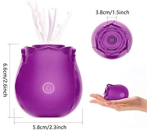 Silica gel rose toy 10 frequency (Purple) Silica gel rose toy 10 frequency (Purple)