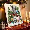 Christmas DIY Special Shape Diamond Painting Pearl Art With Inner Frame Kit 25x25cm(Zebra)