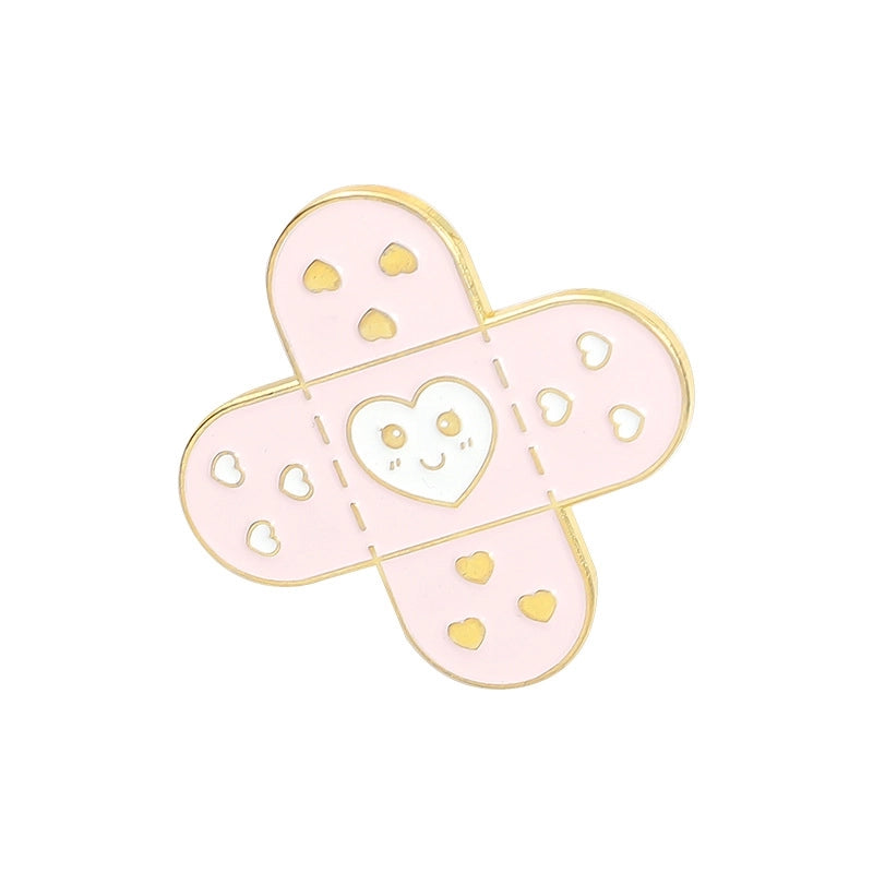 Cartoon Style Pin Capsule Medicine Bottle Alloy Stoving Varnish Unisex Brooches