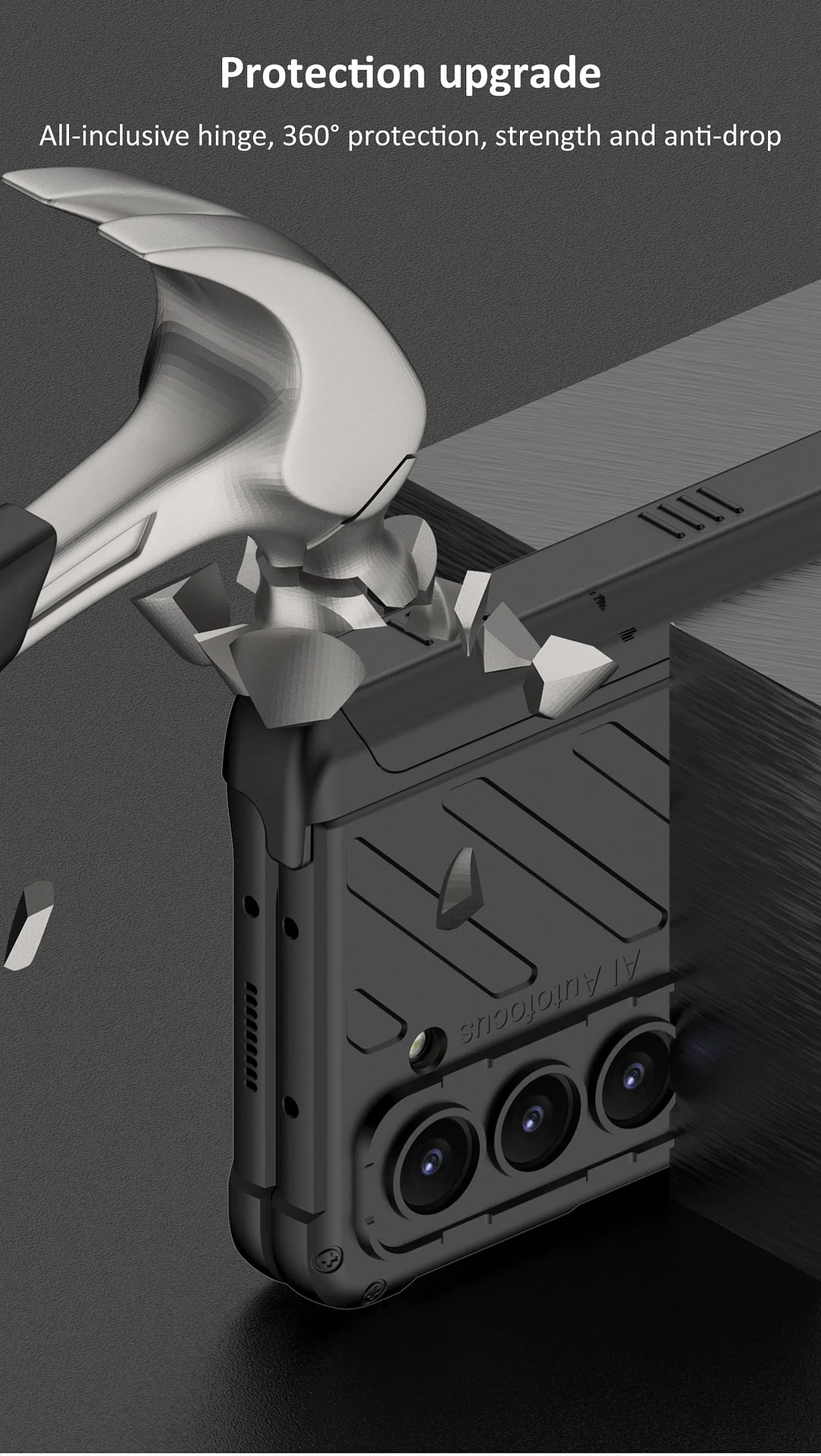 Compatible with Samsung Galaxy Z Fold Series Folding Magnetic Hinge Slide Cover Phone Case