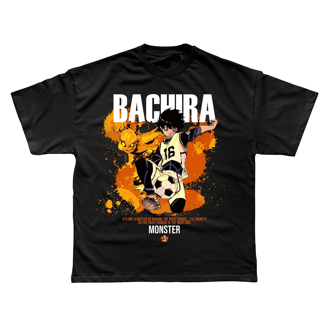 Blue Lock Dribble Demon Bachira Meguru Printed Men's T-shirt