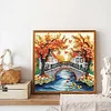 Tree Bridge House - Crystal Rhinestone Diamond Painting