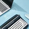 YUNZII ACTTO B303 Wireless Typewriter Keyboard, Bluetooth Connection, Cute Retro Aesthetic Design with Integrated Stand for Tablet, Phone, PC and Win/Mac/Android