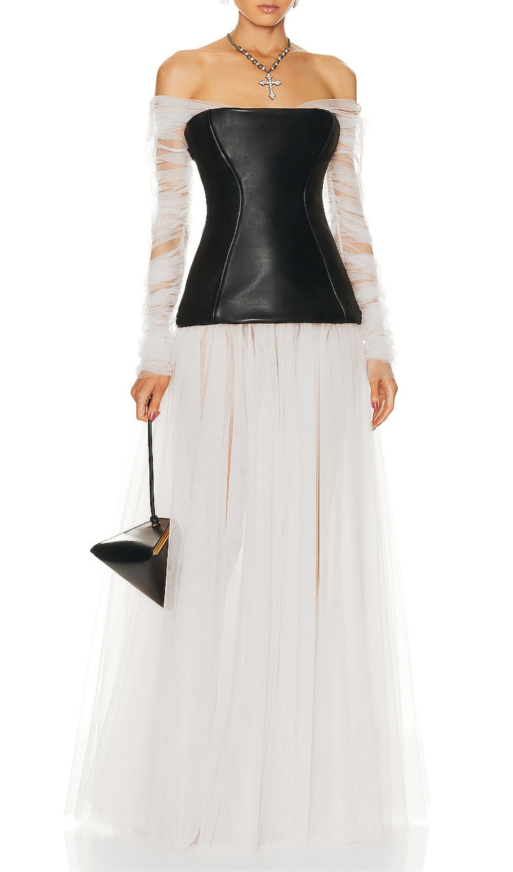 Adishree Mesh Maxi Dress Flowering Girl