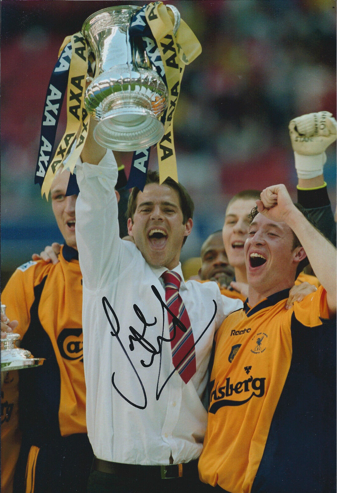 Jamie REDKNAPP Signed Autograph 12x8 Photo Poster painting AFTAL COA Liverpool FA Cup Winner