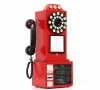 Decorative Telephones Model Retro Wall Mounted Phone Decoration Antique Vintage Rotary Dial Office Phone Ornament 
