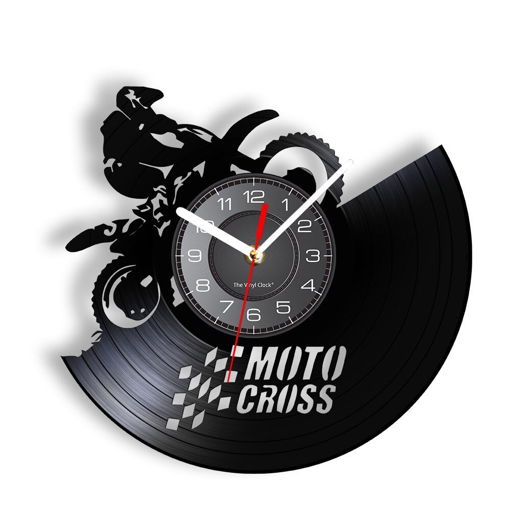 

Moto Cross Motor - Vinyl Record Wall Clock - Without LED, 501 Original