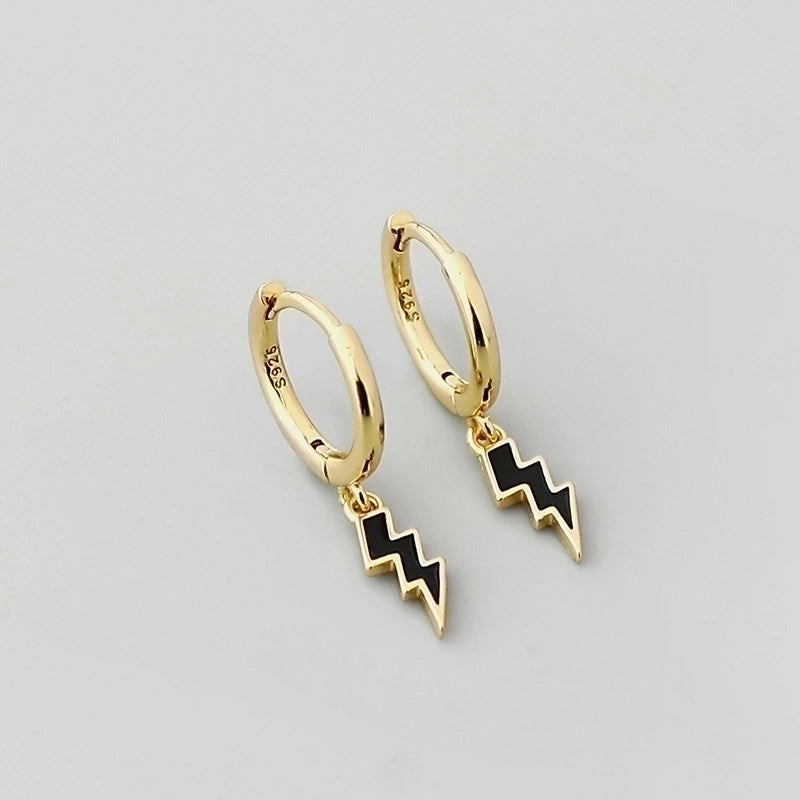 1 Pair Minimalist Geometric Plating Copper Drop Earrings