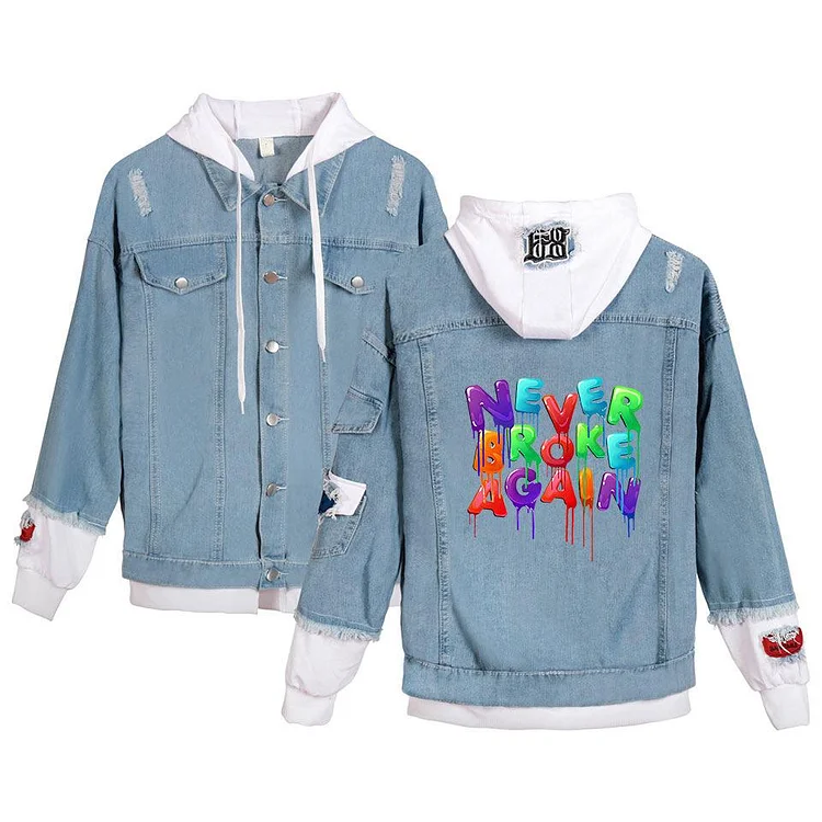YoungBoy Denim Jacket NBA Support Jean Coat-Mayoulove