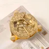 Pure Copper Brass Sundial Compass Retro Outdoor Portable Mini Compass