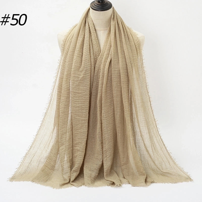 20 Pieces Fashion Solid Color Cotton Pashmina Scarves