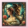 Beauty And Beast-18CT Stamped Cross Stitch 50*50cm/19.69*19.69in tapestrymarket