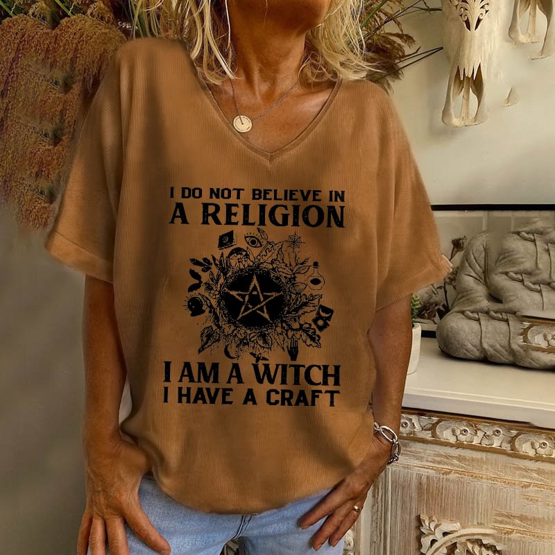 I Do Not Believe A Religion Printed T-shirt