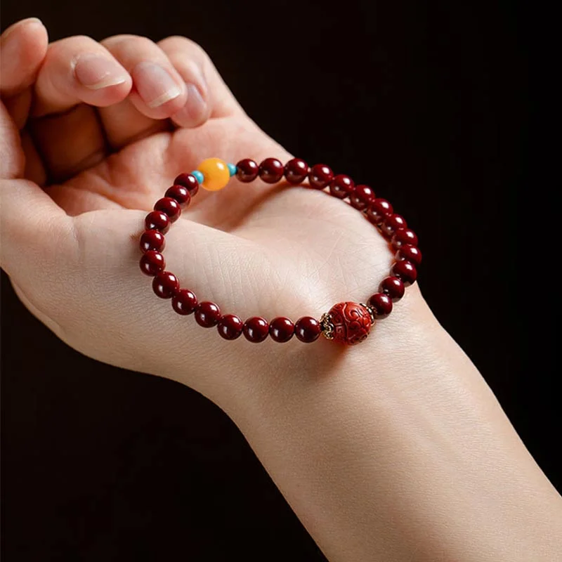 Tibetan Cinnabar Blessing Bracelet