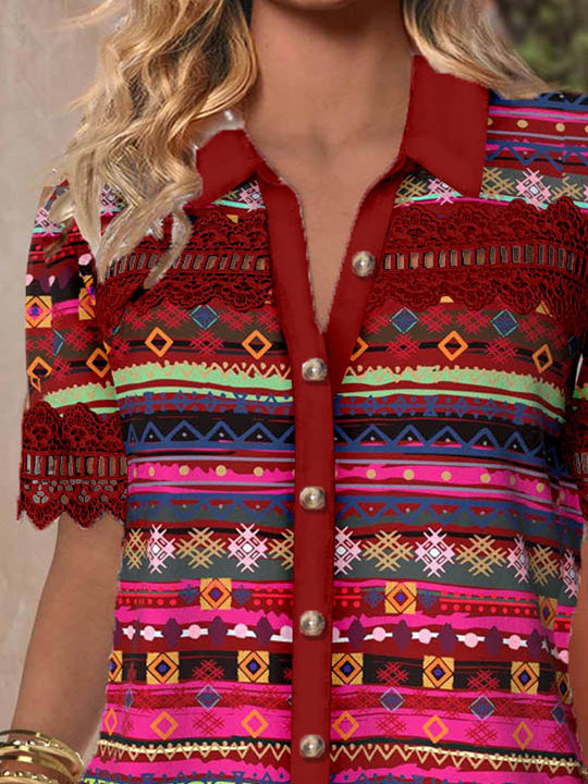 Women Half Sleeve V-neck Solid Color Dress