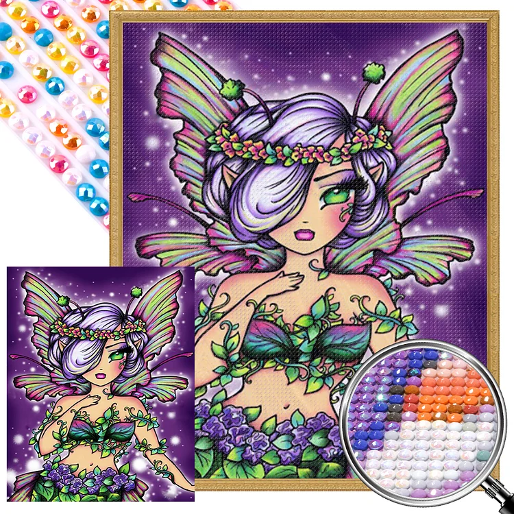 Butterfly Fairy 40*50CM (Canvas) Full AB Round Drill Diamond Painting gbfke