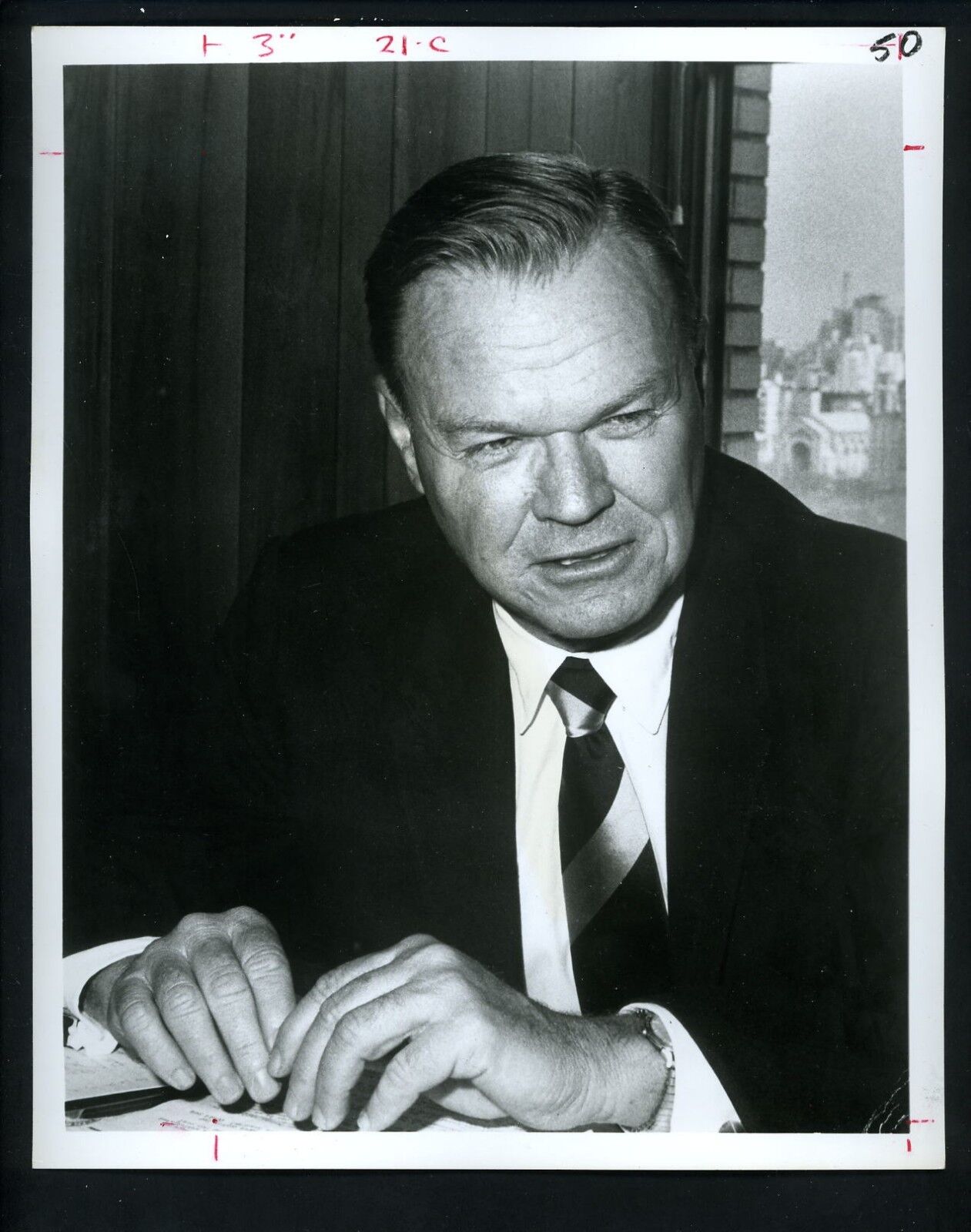 Wellington Mara New York Giants Owner circa 1960's Press Photo Poster painting