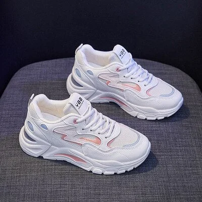 Women Korean Platform Sneakers Women Shoes Thick Bottom Chunky Sneakers Breathable Mixed Colors Slip on Casual Shoes Woman 2022