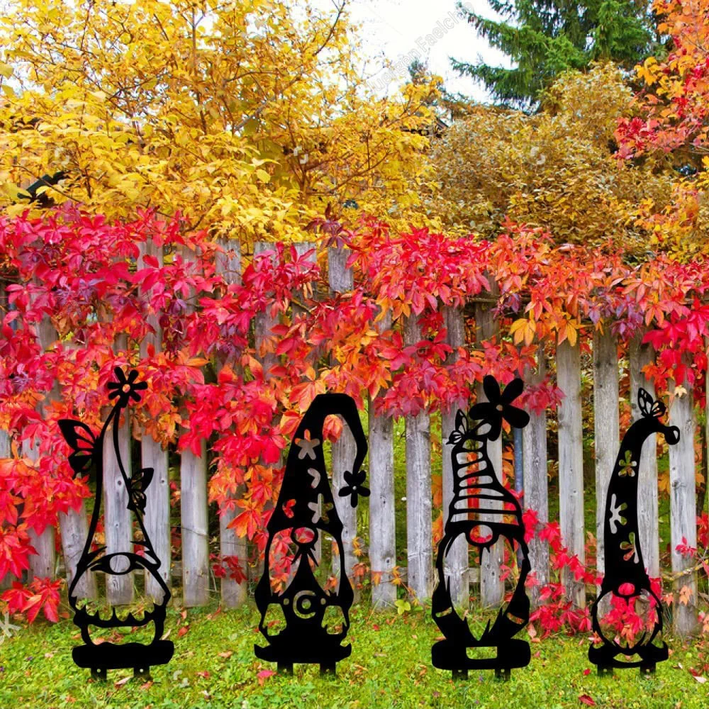 Garden Gnome Metal Silhouette