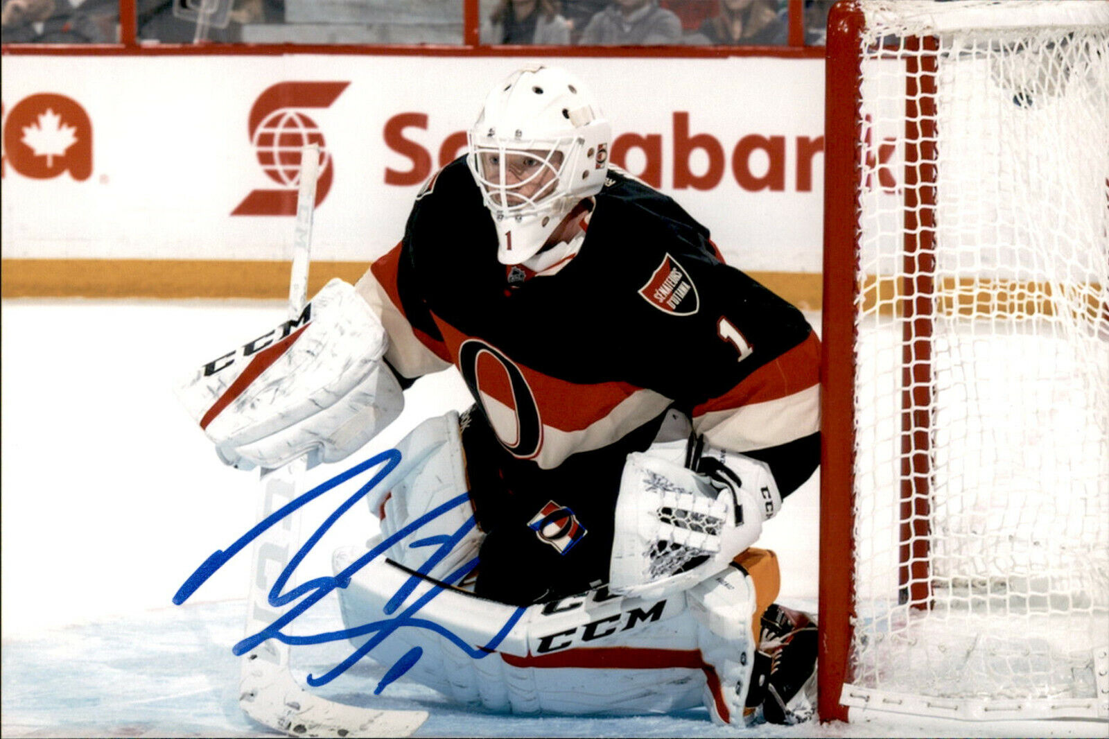 Mike Condon SIGNED 4X6 Photo Poster painting OTTAWA SENATORS #9