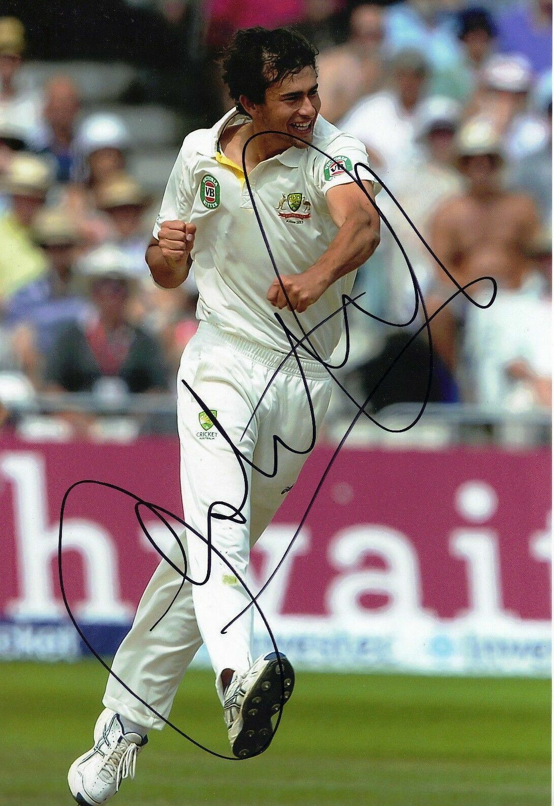 Ashton Agar Signed 12X8 Photo Poster painting Cricket Australia Trent Bridge AFTAL COA (2560)