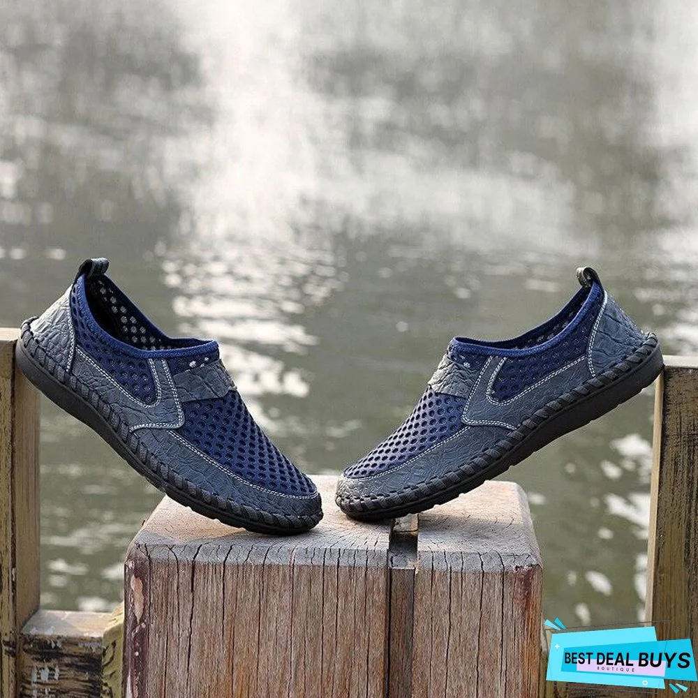 Men Oversize Mesh Flats Casual Teaching Soft Comfortable Loafers Shoes