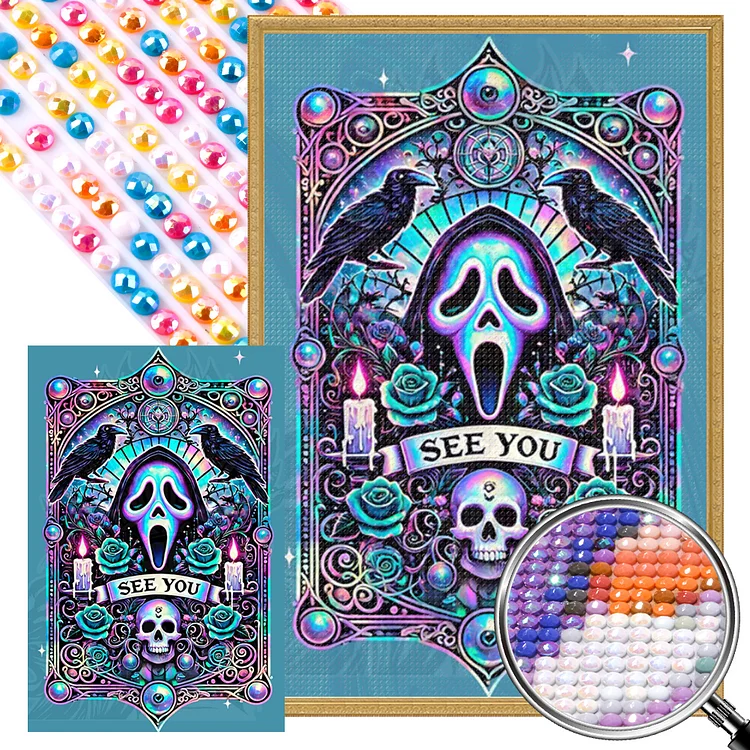 Gothic Theme Cards 40*60CM (Canvas) Full AB Round Drill Diamond Painting gbfke