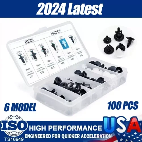Dronehint Car Bumper-Body Parts Rivet Molding Retainer Push Pin Clip Trim Assortments Kit (For: Acura) Parts