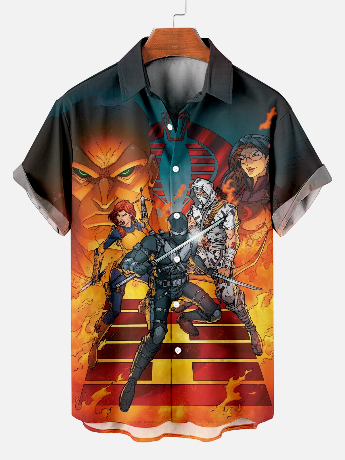 Men's Retro Movie Warrior Collection Short Sleeve Shirt PLUSCLOTHESMAN