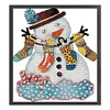 >SALE<Full Embroidery Cotton Thread 14CT Printed Christmas Snowman Cross Stitch35x40cm