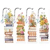 4pcs DIY Book Flower Diamond Painting Bookmark