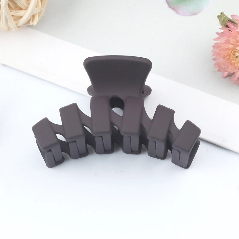 Minimalist Solid Color Arylic Stoving Varnish Hair Claws 1 Piece