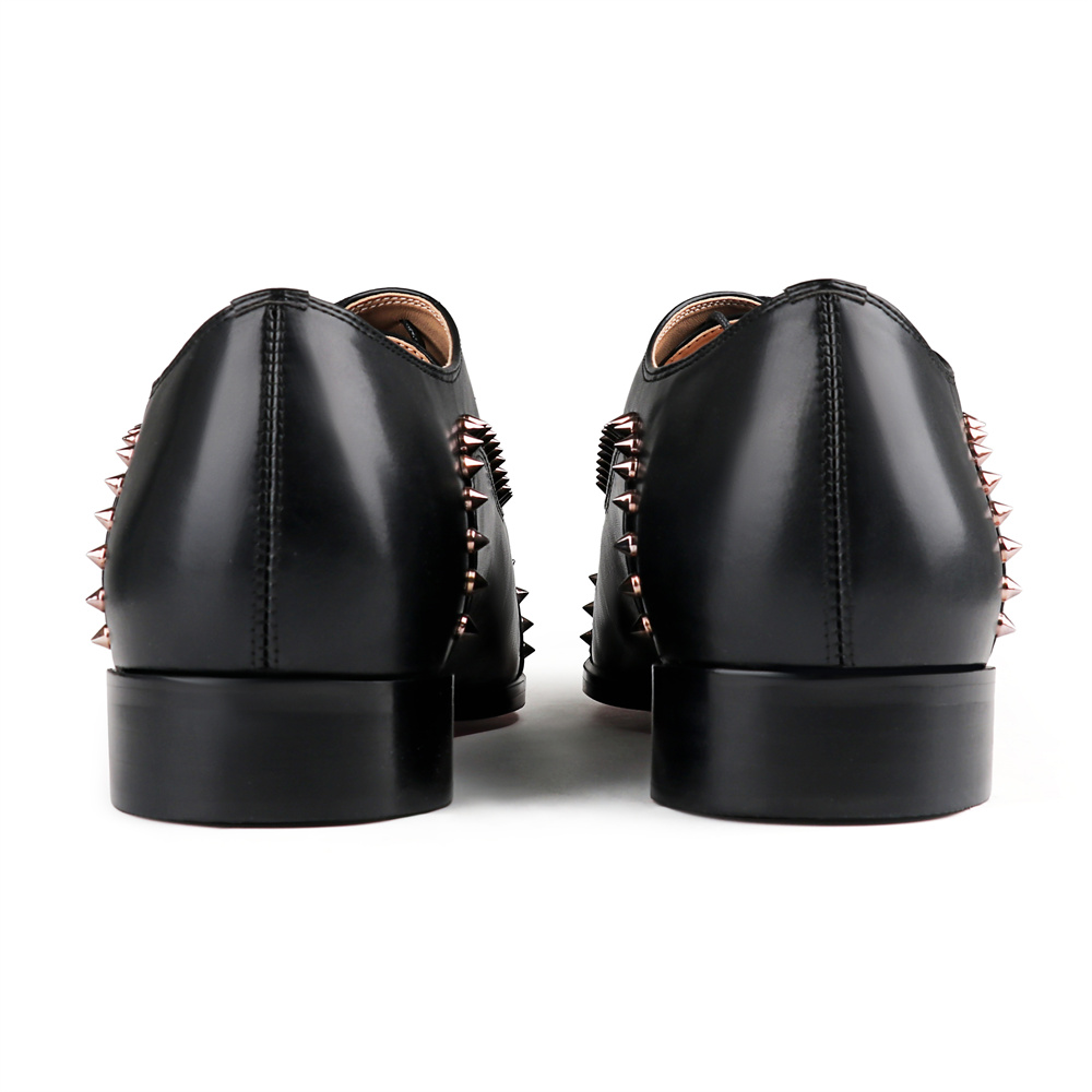 Merumote Gentleman's Oxford Red bottom Shoes Rivet Matte Party Wedding Banquet Shoes-MERUMOTE