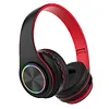 Bluetooth-compatible 5.3 Wireless Over Ear Headset with Colorful LED Lights Wireless Headphones HiFi Stereo Headphones for Classroom Home Office PC Mobile Phone Adults