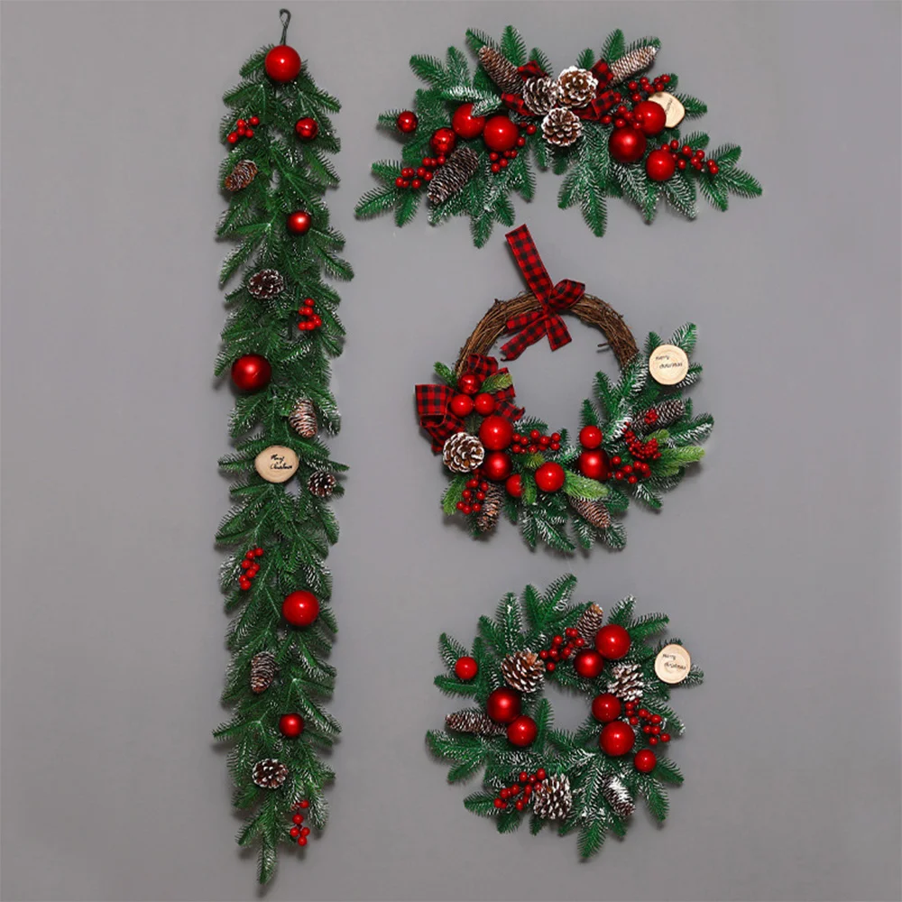 Festive Props Garland Christmas Rattan Mall Garland