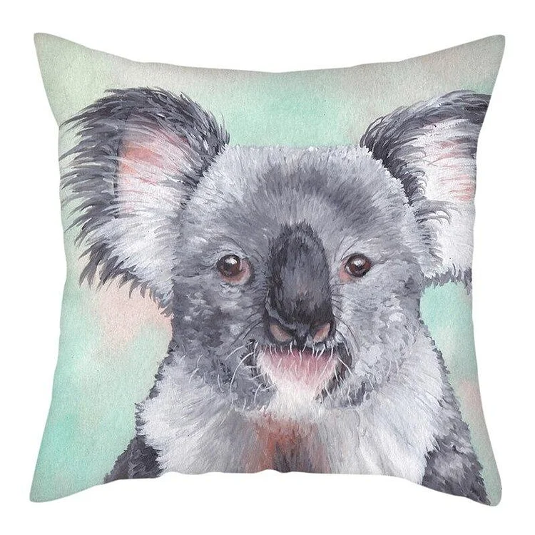 45x45cm cute Koala cushion cover Cartoon Animal Koala polyester pillowcase