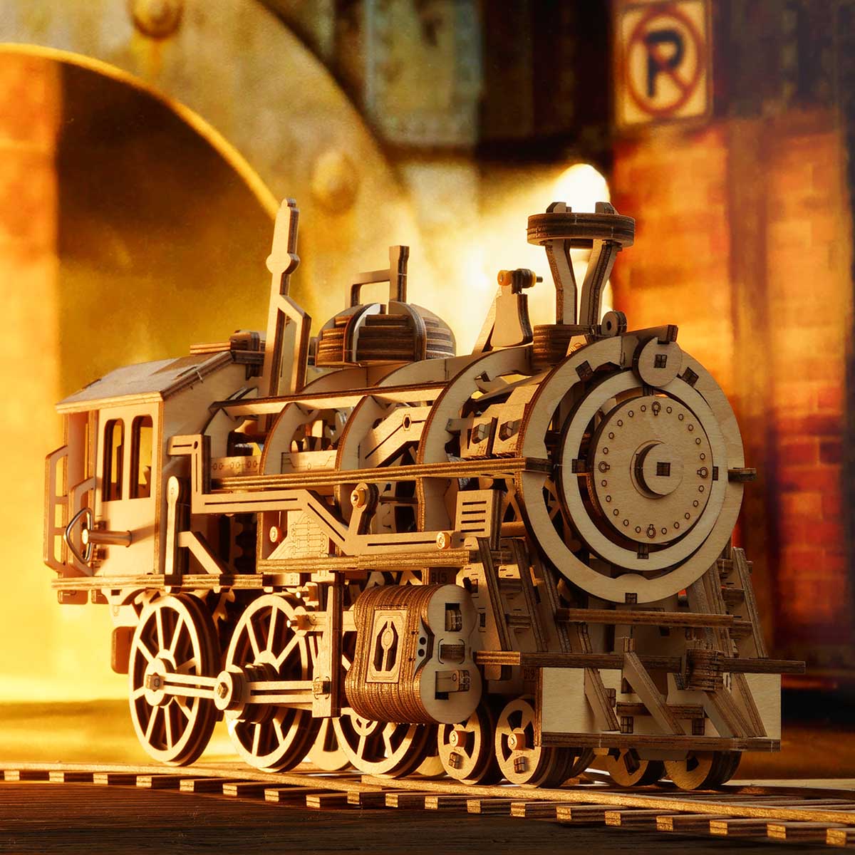 Rokr Wooden Steam Locomotive - Toyberg