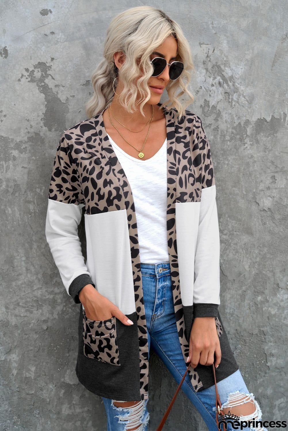 Block Cardigan with Pockets