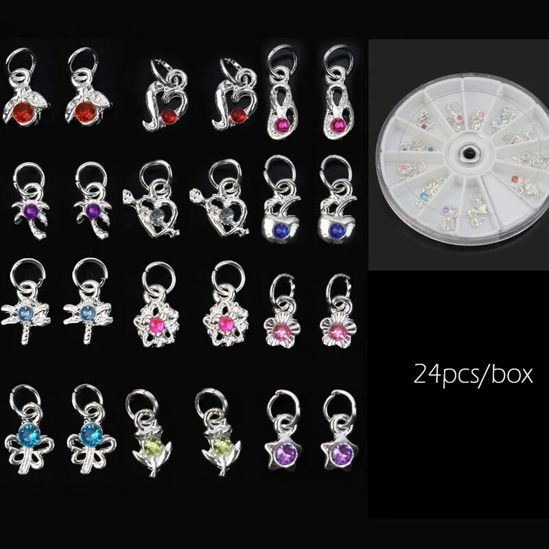 Piercing Dangle Nail Art Charms Glitter 3D Nails Rhinestones Acrylic Decoration Metal Alloy Designs-Nail Inspo
